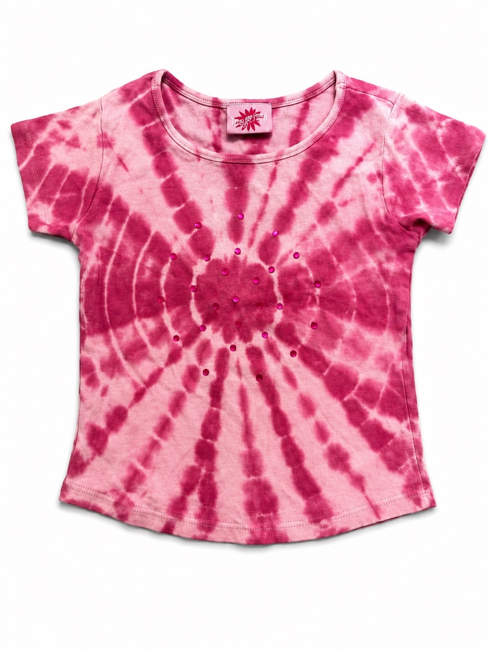 Tangerine Pink Tie-Dye Short Sleeve Tee